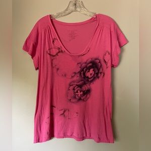 2000s Dries Van Noten Pink Floral T Shirt sz M